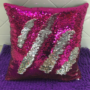 Mermaid Pillow Cases 16‘’x16'' with Magic Mermaid Fish Scale Sequin