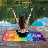 150x70cm Rectangle Tassel Tapestry Printed Bohemian Beach Towel Women Yoga Mat Home Decor Carpet Cover-Up Blank