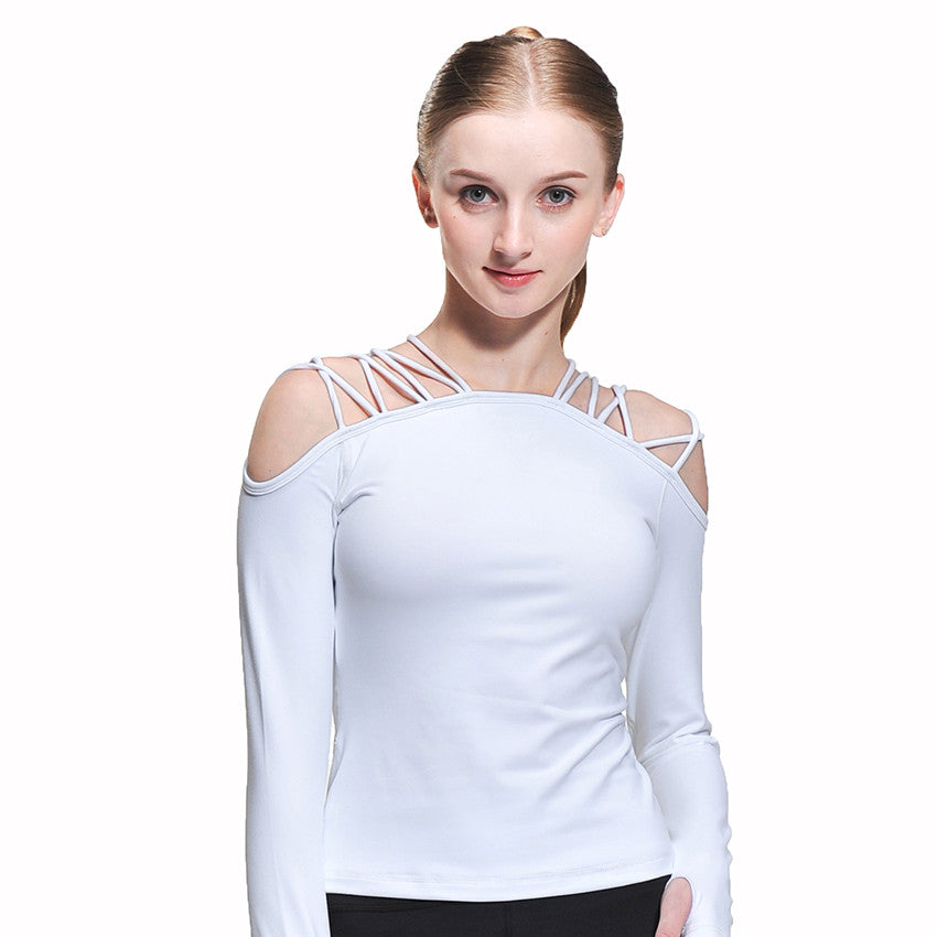 Sports Lacing Yoga Blusa Fitness Running Tanks Blouse Woman Gym Top T Shirts Outdoor Sportswear Clothing Jersey for women CXT011