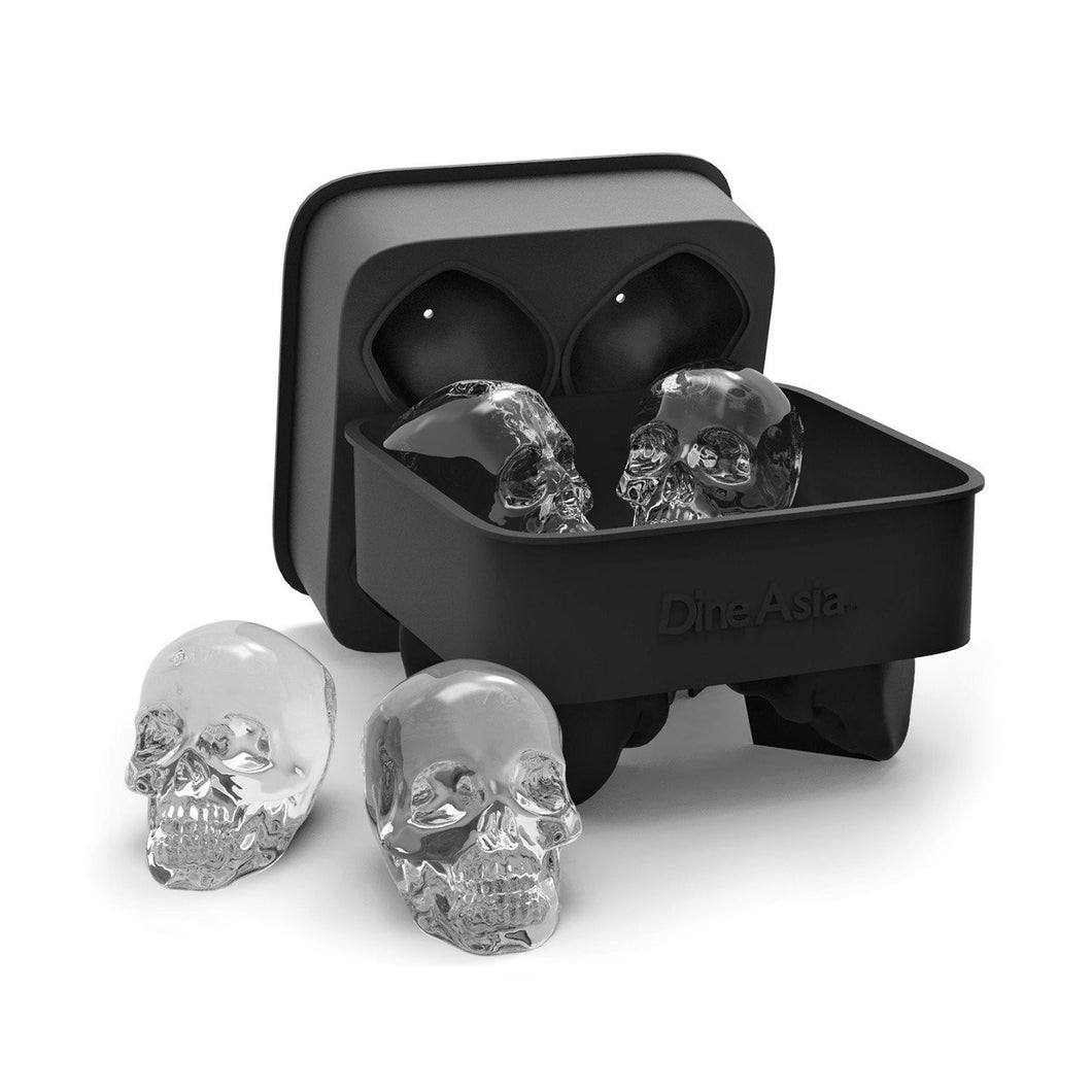 3D Skull Flexible Silicone Ice Cube Mold Tray