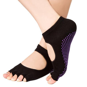 Women 5 toe Sport Pilates Yoga Sports Toe Socks Grip Durable Yoga Pilates Socks Half Toe Ankle Grip Five Finger No-Slip