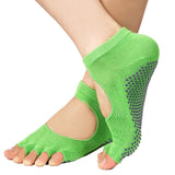 Women 5 toe Sport Pilates Yoga Sports Toe Socks Grip Durable Yoga Pilates Socks Half Toe Ankle Grip Five Finger No-Slip