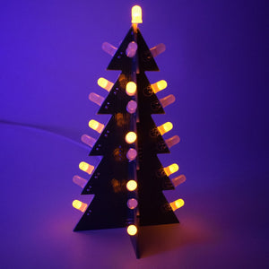 DIY Star Flashing 3D LED Light Decoration Christmas Tree Electronic Learning Kit Module Switching Different Effect By One Button